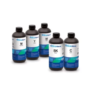 UV LED inks for roll-to-roll printers using Ricoh Gen5 and Konica Heads- FM